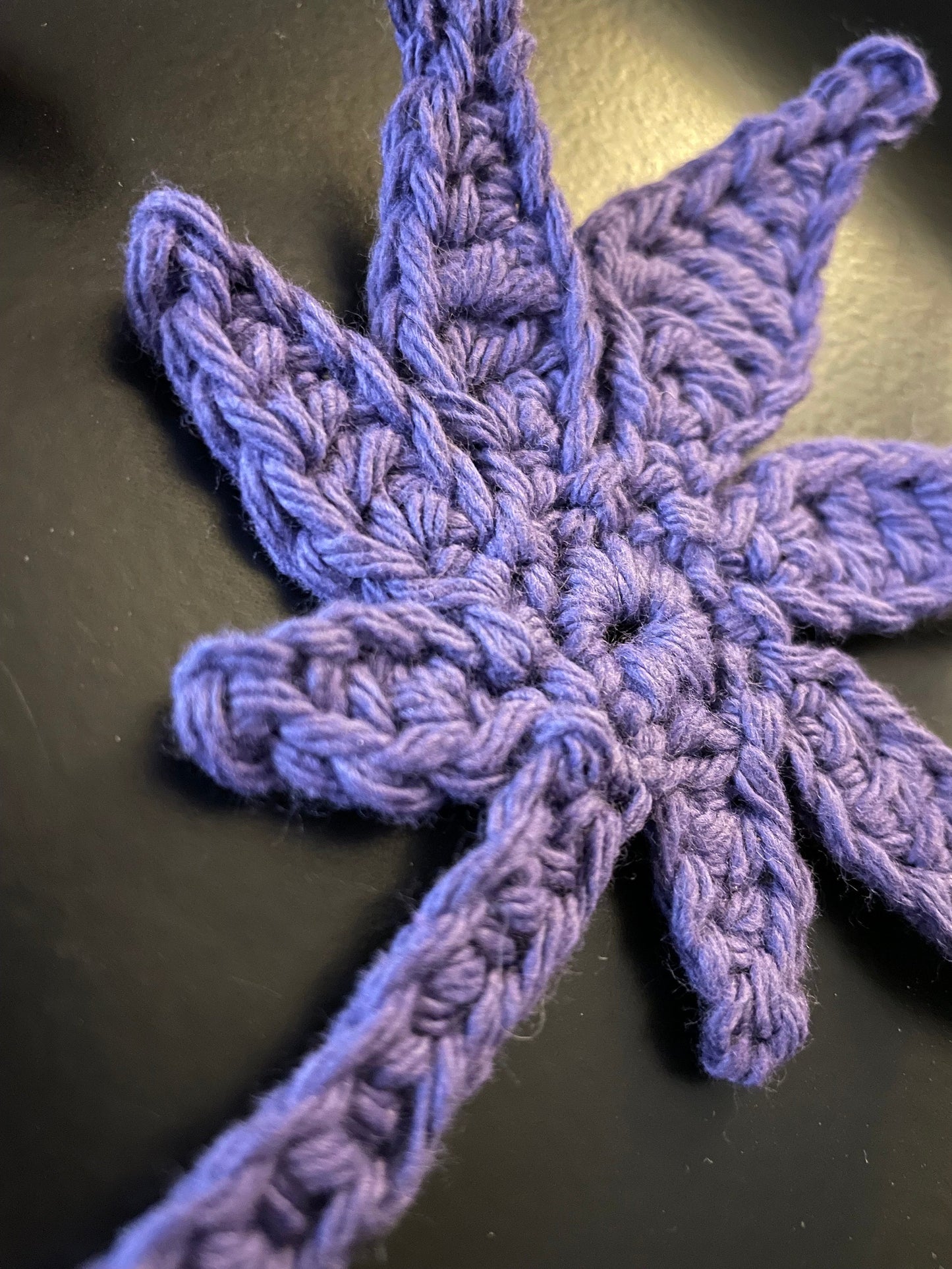 Crochet Weed Leaf Bookmark