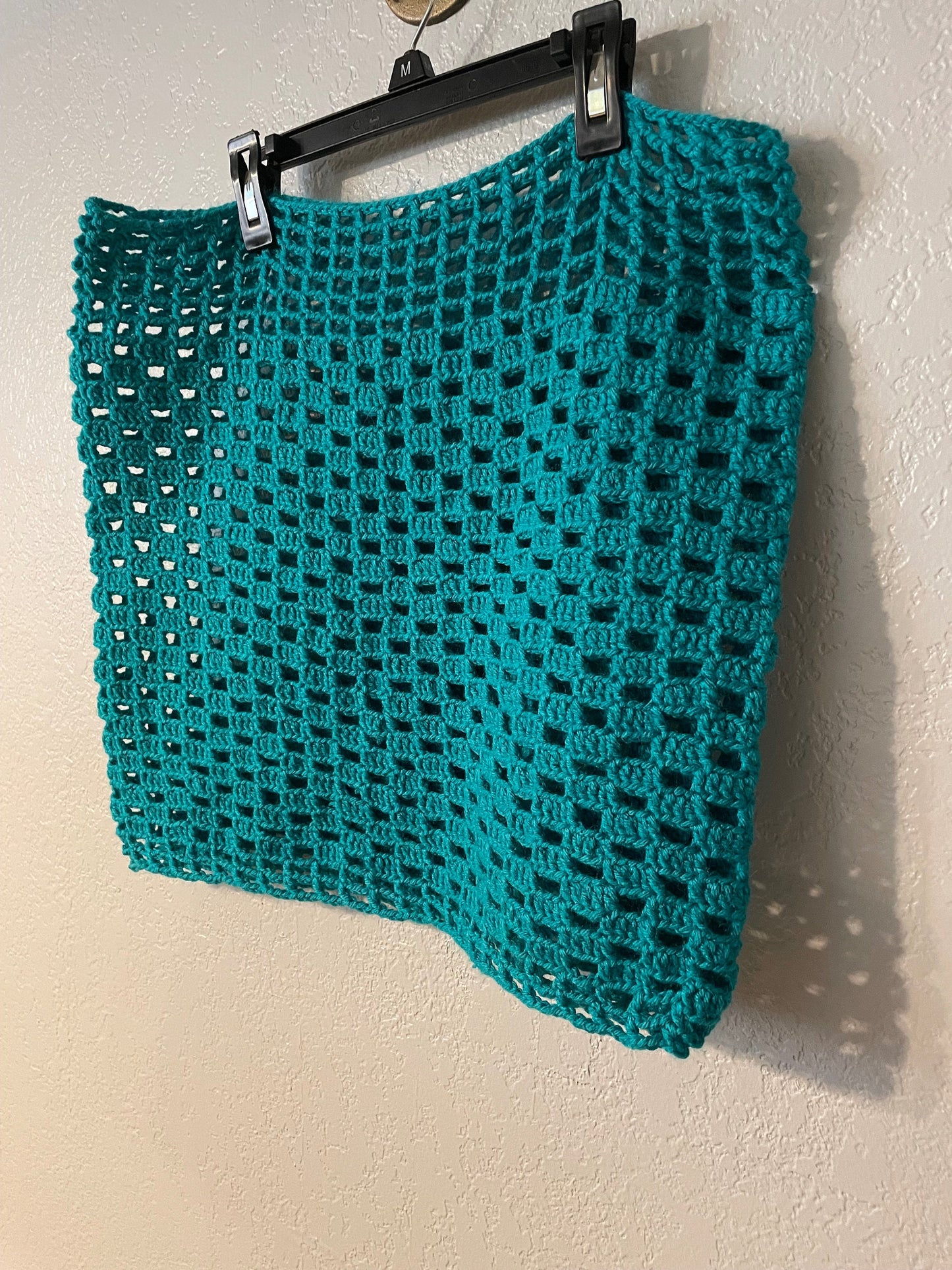 Crochet Mini Skirt Checkered Pattern