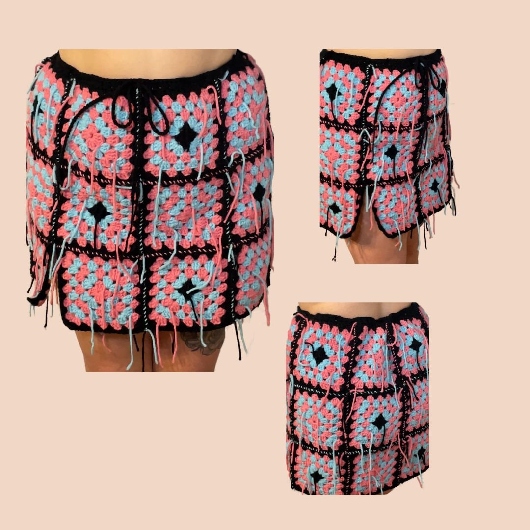 The Eleanor | Handmade Granny Square Skirt