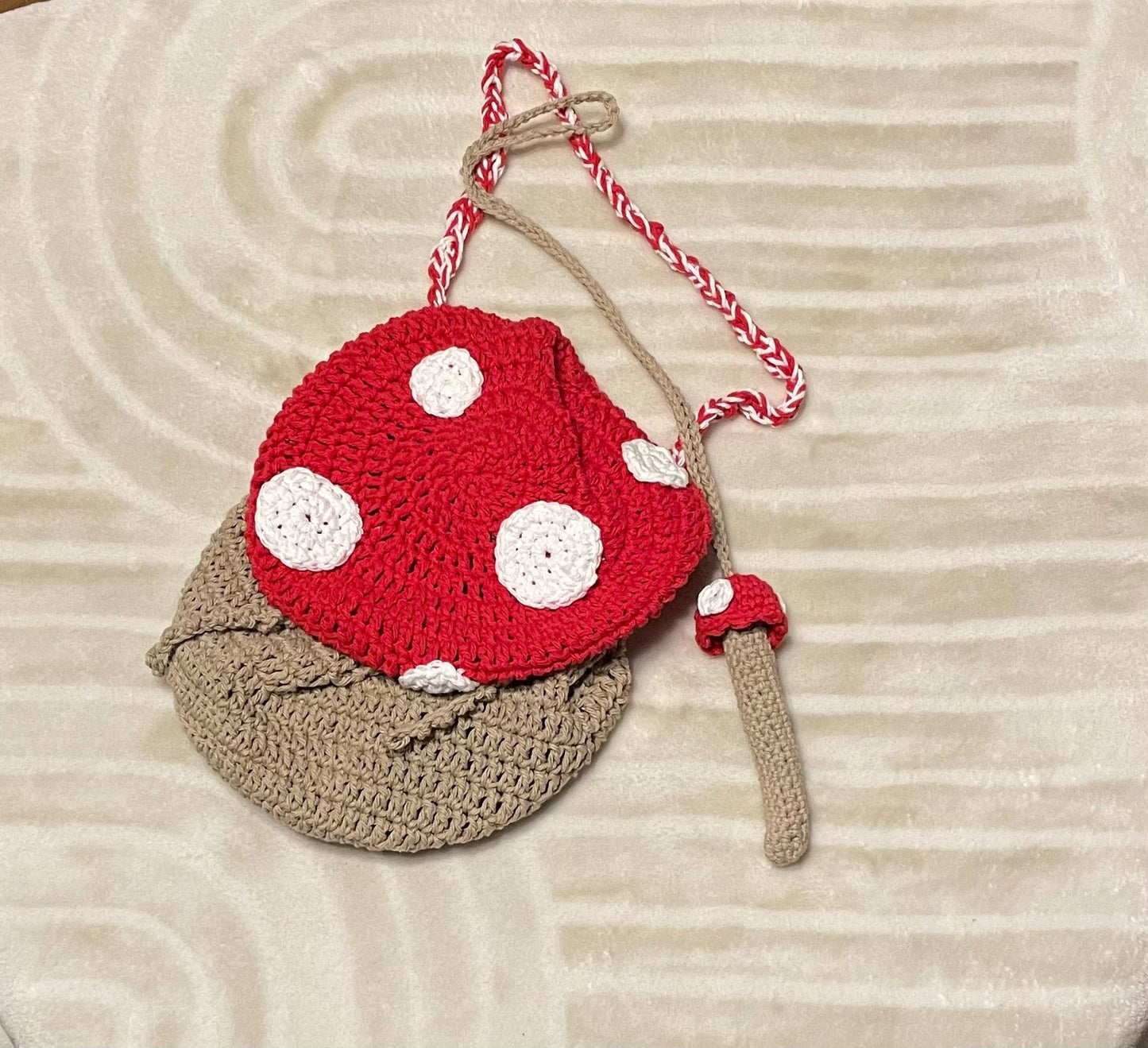 Cute Crochet Mushroom Handbag