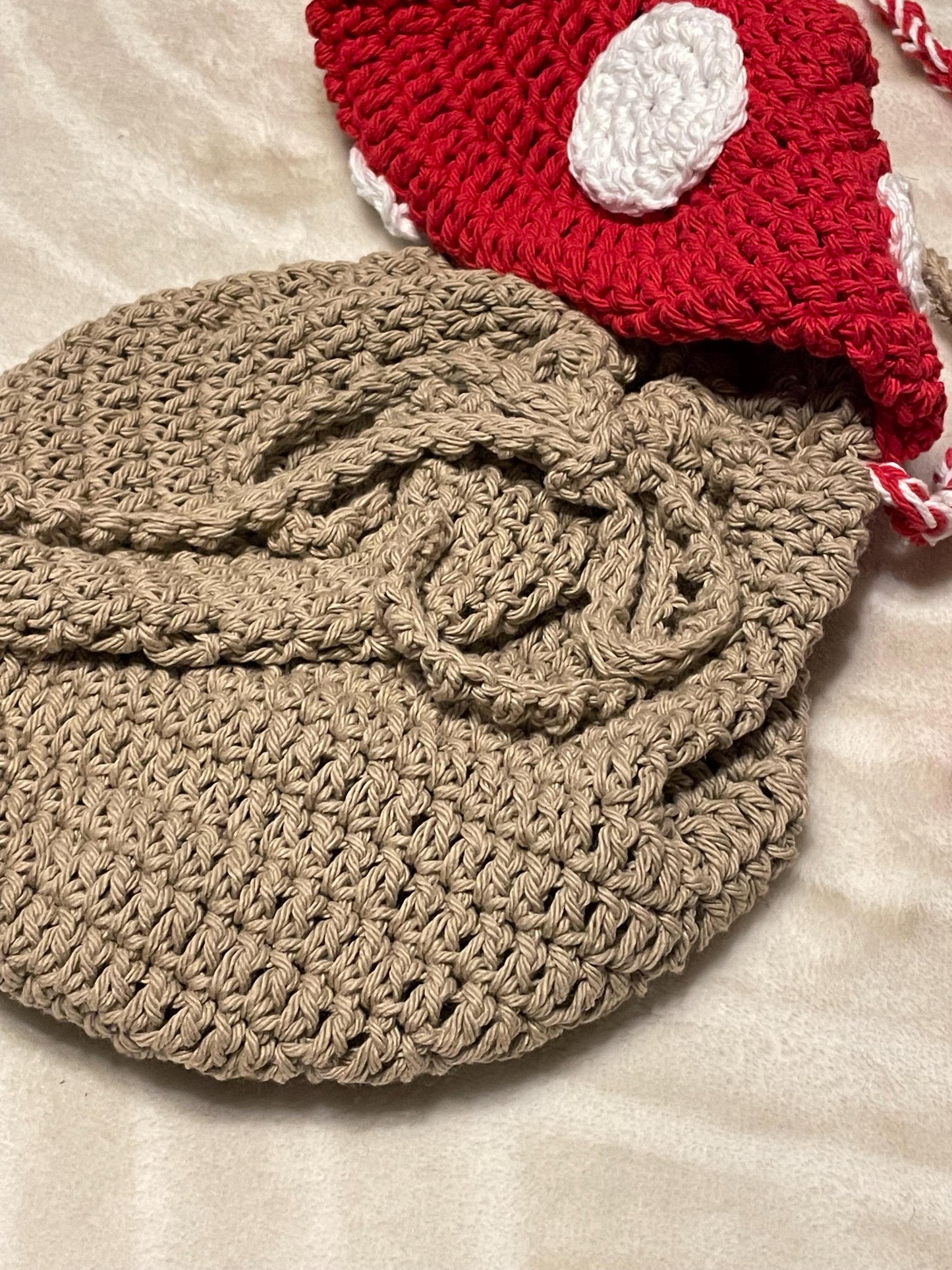 Cute Crochet Mushroom Handbag