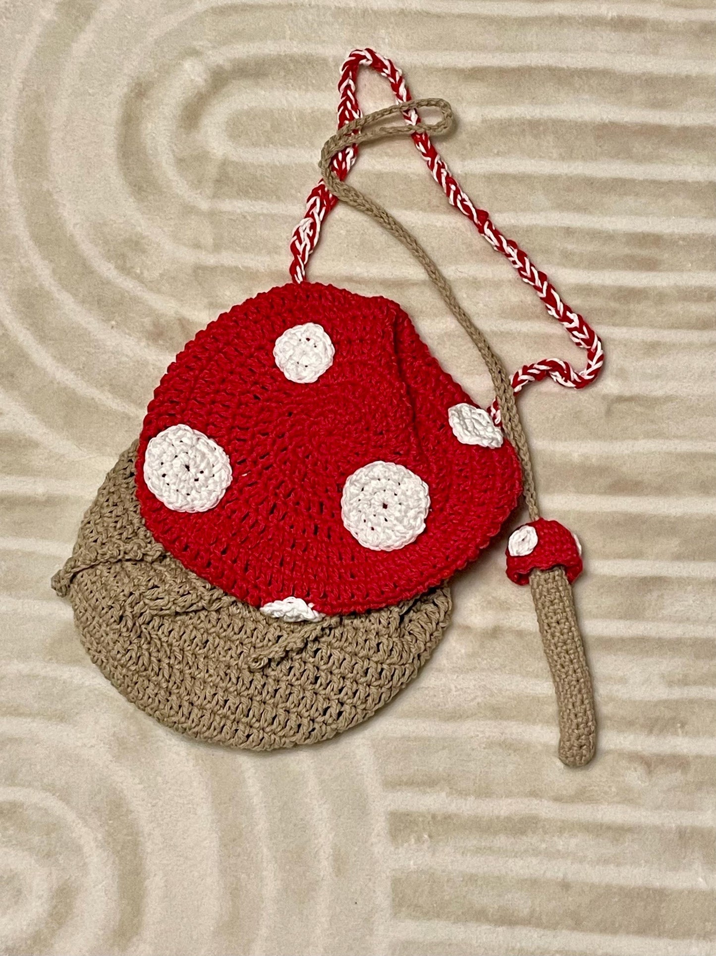 Cute Crochet Mushroom Handbag