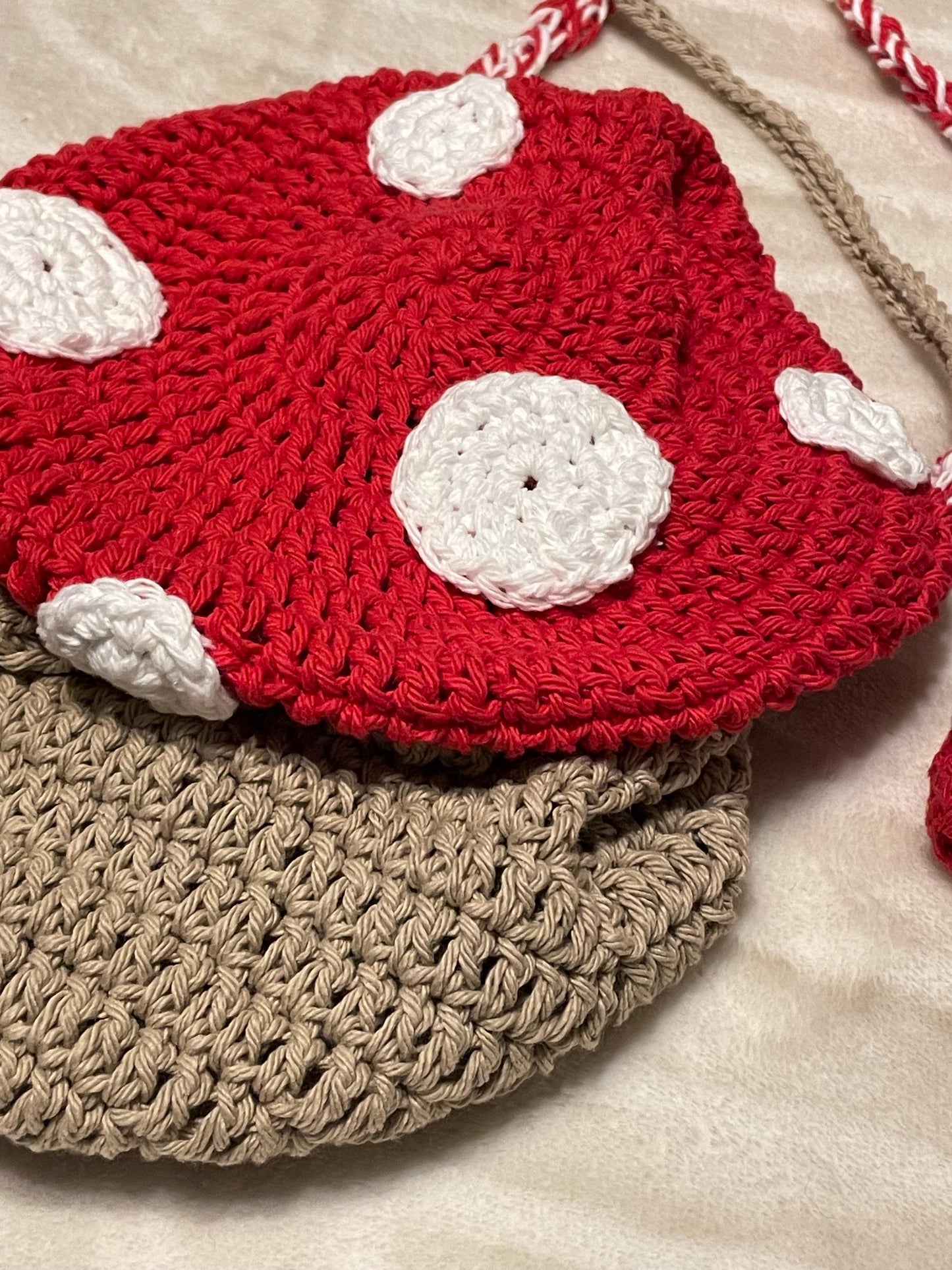 Cute Crochet Mushroom Handbag