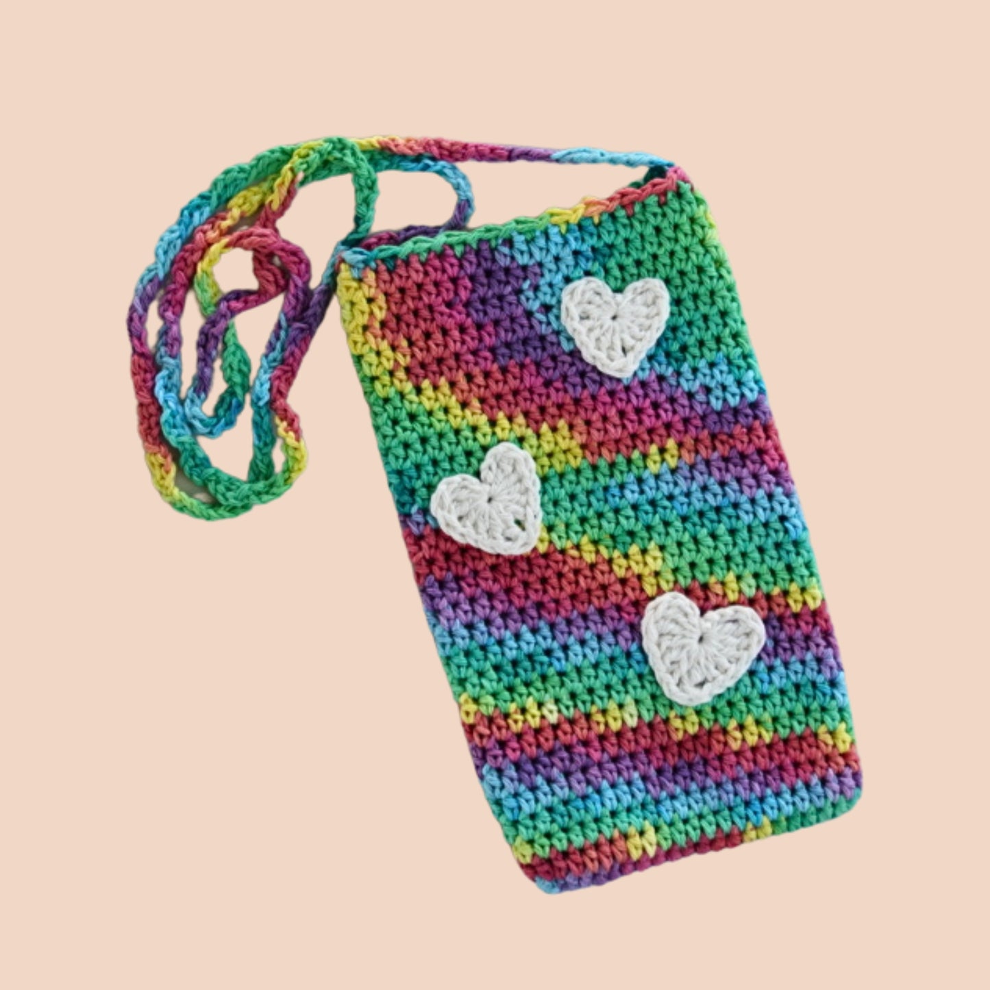 Rainbow Love Crochet Cross Body