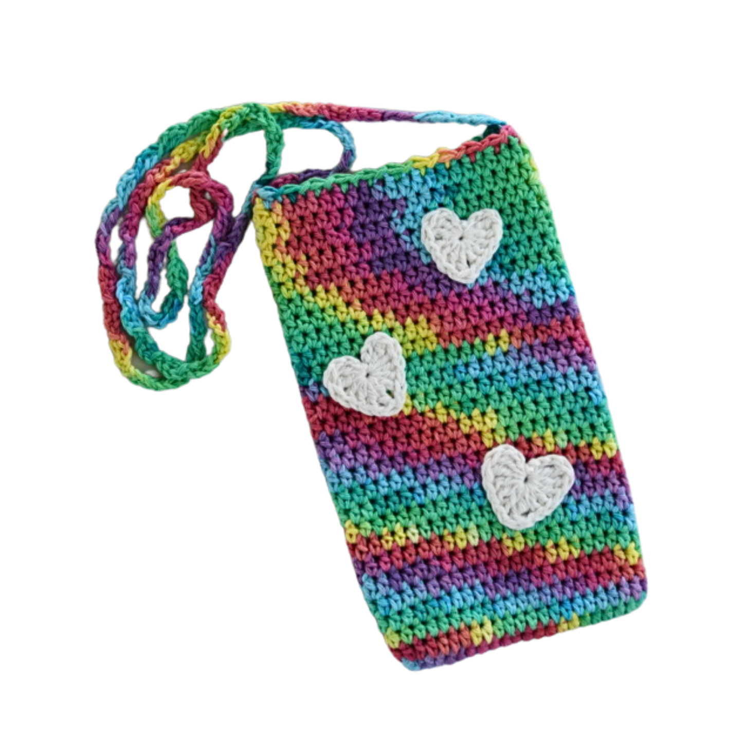 Rainbow Love Crochet Cross Body