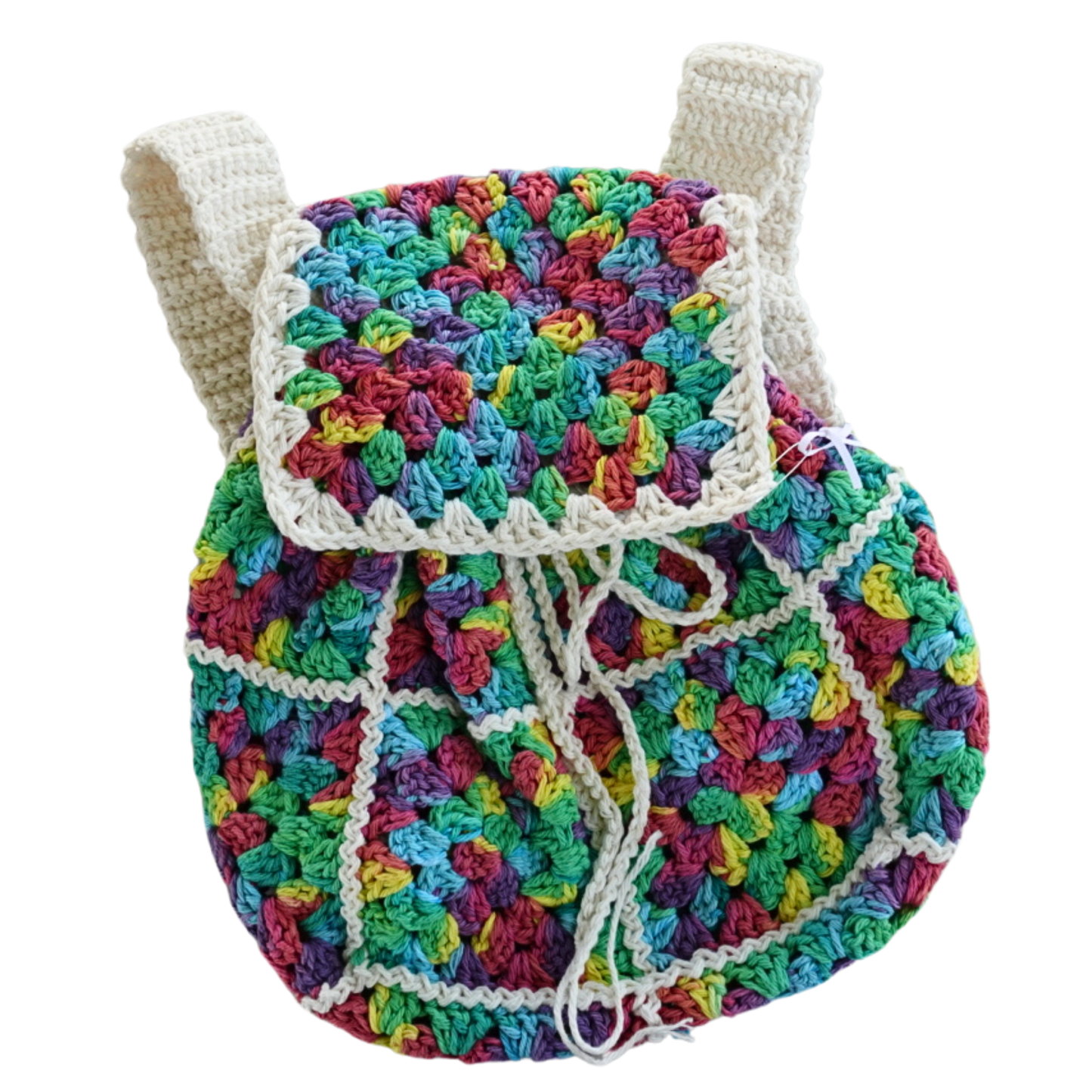Rainbow Crochet Mini Backpack