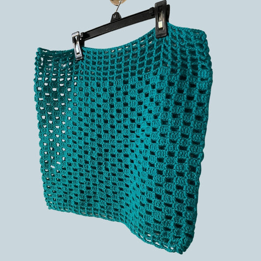 Crochet Mini Skirt Checkered Pattern