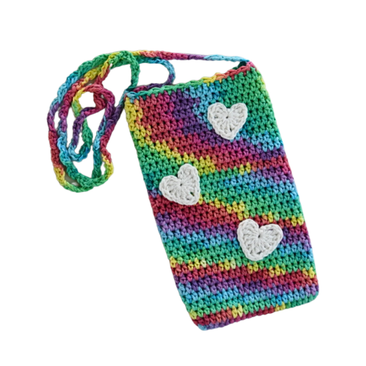 Rainbow Love Crochet Cross Body